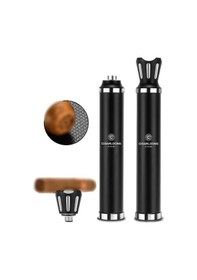 Resim Cigarloong Metal Puro Kılıfı Delicili Sehpalı Tekli Siyah 60 Ring 