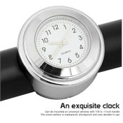 Resim Alüminyum Alaşımlı Kaplama Motosiklet Gidon Saati Siyah Kabuk Siyah Arka Plan 