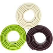 Resim Konesam Bebek Güvenlik Bariyeri: 2 Metre Yumuşak Mobilya Koruma Şeridi, Çift Taraflı Bantlı, Yeşil Renk Çok Renkli 