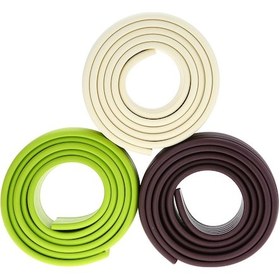 Resim Geeroyoo Bebek Güvenlik Bariyeri - 2 Metre Yumuşak Köşe Koruyucu, Çift Taraflı Bantlı, Yeşil Renk Çok Renkli 