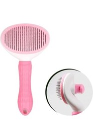 Resim Shop a Way LÜKS Otomatik Temizlenen Tuşlu Evcil Hayvan Fırçası Kedi Köpek Tüy Toplayıcı Tarak PEMBE 