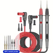 Resim 1 Set Hassas Çift Fonksiyonlu Test Sondası Seti, Yüksek Hassasiyetli Pointer Tipi, Silikon Anti-Donma, Değiştirilebilir Uçlar, Bakır Tel, Plastik Yalıtım, Şarj Edilmemiş - Pilsiz 