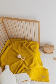 Resim Yağyeşil 4 Katlı Müslin Bebek Ve Çocuk Battaniyesi%100Pamuk Erkek & Kız Bebekler İçin Nefes Alabilen Cilt Dostu Bebek Ve Çocuk Battaniyesi 