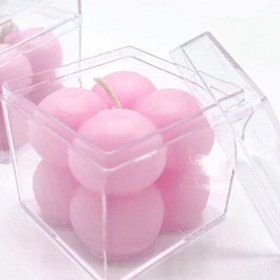 Resim 10'lu Kutulu Pembe Bubble Mum Söz, Nişan, Kına, Nikah Hediyesi 
