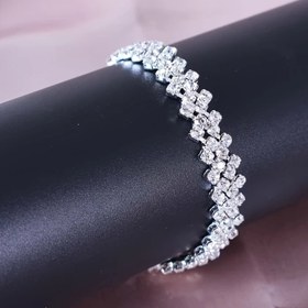 Resim Şık Elmas Desenli Halhal Bileklik - Kadınlar için Parıltılı Su Taşlı Ayak Zinciri Takısı, Partiler, Cadılar Bayramı, Sevgililer Günü ve Mardi Gras İçin İdeal, Özel Günler için Aşk Takısı, Rhinestone Halhal 