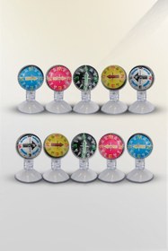 Resim XMOD Araç Içi Vantuzlu Renkli Mini Pusula Seti Mini Pusula 