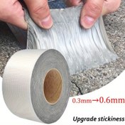 Resim 1 adet Güçlü Su Geçirmez Alüminyum Folyo Mühürleme Bandı - Sızdırmaz, 0.3mm Kalınlık, Çatılar, Duvarlar & Borular için İdeal, Kolay Uygulama, Çeşitli Sızıntı Sorunlarını Çözür, Boru Mühürleme Bandı | Metalik Bitiş | Dayanıklı Mühürleme Bandı 