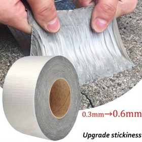 Resim 1 adet Güçlü Su Geçirmez Alüminyum Folyo Mühürleme Bandı - Sızdırmaz, 0.3mm Kalınlık, Çatılar, Duvarlar & Borular için İdeal, Kolay Uygulama, Çeşitli Sızıntı Sorunlarını Çözür, Boru Mühürleme Bandı | Metalik Bitiş | Dayanıklı Mühürleme Bandı 