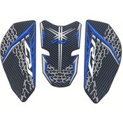 Resim Cloudstore 2021-2025 Yamaha R7 Yzf-r7 Karbon Fiber Kauçuk Altlık Kaymaz 3d Tank Sticker Mavi 