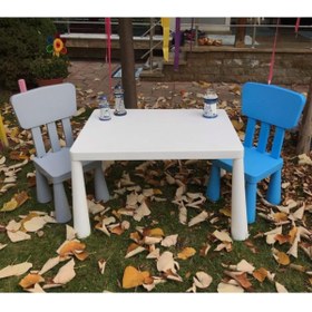Resim zengi plastik Turuncu Mammut Çocuk Masa Ve Sandalye 1+1 