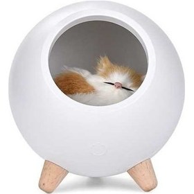 Resim Willowhaven Usb Şarjlı Dokunmatik Kedi Şekli 1200mah Led Gece Lambası, Bebek Ve Ev Dekorasyonu İçin Diğer 