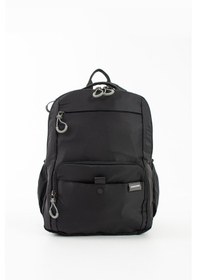 Resim Sanmorris Unisex Çok Bölmeli Suya Dayanıklı Paraşüt Kumaş Laptop Bölmeli Ve Günlük Sırt Çantası 6027 Siyah 