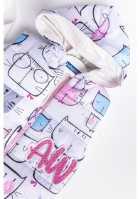 Resim Babymod Kız Bebek Takım Kedi Desenli Kız Bebek Şişme Yelekli Takım 