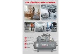 Resim Pistonlu Hava Kompresörü 300 Lt 2 Kafa 12 Bar 5.5 Hp I PA290I12B 