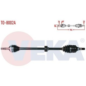 Resim Veka-to-8002a - Komple Aks Sag On Toyota Corolla E11 1.6 Ab 
