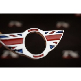 Resim Mini Cooper Dk Tuning English Flag Kapı Pimi Çerçeveleri Krom Metal 3m Logo 