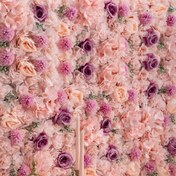Resim 32.0cm x 32.0cm Sahte Gül Çiçeği Duvar Paneli - Düğün, Gelin & Gençler Duş Dekoru için Mükemmel 