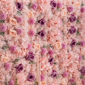 Resim 32.0cm x 32.0cm Sahte Gül Çiçeği Duvar Paneli - Düğün, Gelin & Gençler Duş Dekoru için Mükemmel 