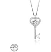 Resim Swarovski Taşlı Gümüş Anahtar Kadın Kolye (551180939) 