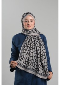 Resim Giverny Taş Desenli Şal Kesik Elyaf Dijital Baskılı Pamuksu Leopar 202116 46 Taş 