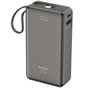 Resim nextbuy ACL PW-109 10000MAH 22.5 Süper Hızlı Şarj Powerbank LCD Ekranlı 3 Çıkışlı Dahili Type-C Kablo Siyah 