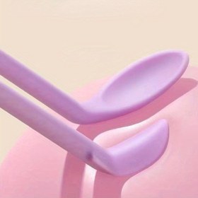 Resim 1/3pc Mor Mini Silikon Spatula, Makyaj Spatula Küçük Spatula Kozmetikler Için, Yeniden Kullanılabilir Güzellik Spatula, Küçük Spatula Kavanoz Spatula, Güzellik Malzemeleri, Kozmetik Aksesuarları 