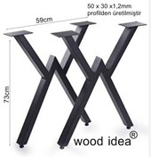 Resim Wood İdea Masif Ahşap Masası-yemek Ve Çalışma Masası 2 Adet 73 Cm 