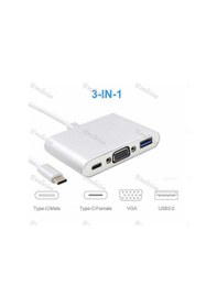 Resim Usb 3.1 Type C To Vga Usb 3.0 4961A Çevirici Dönüştürücü Adaptor 