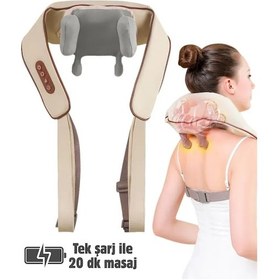Resim Şarjlı Masaj Aleti Ovmalı, Boyun, Sırt Ve Bacak Masaj Cihazı 