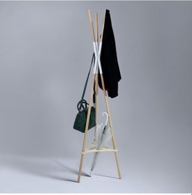 Resim Dzgn Home Ayaklı Demonte Ahşap Elbise Askısı Portmanto Antre Ahşap 