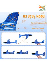 Resim Genel Markalar Canjet 48Cm Çocuk Oyuncak Köpük Uçak El Planörü Elle Atılan Eğlenceli Uçak Açık Oyuncak 