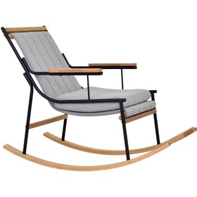 Resim VİLİNZE Bal Ahşap-Metal Teddy Sallanan Koltuk Tv Sandalyesi 