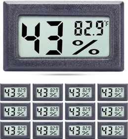 Resim VipDeluXe (12 Paket) Mini Küçük Higrometre Termometre, Fahrenheit (℉) 