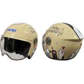 Resim Nero Çocuk Kask Çenesiz 601 Krem 