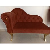 Resim Sepetten Evine Kiremit Yeni Nesil Köşe Koltuğu Josefin Bench Puf Gold Ayak 