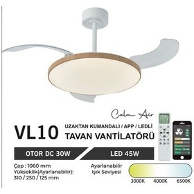 Resim Orbus Vl10 Uzaktan Kumandalı Tavan Vantilatörü 