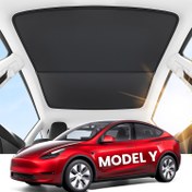 Resim For Tesla Model Y Manyetik Güneşlik için - Kırmızı Güneşlik, Dikişsiz Uyum, Isı Azaltma, Arabanızın İç Mekan İçin Her Yandan Koruma, Araba Bakımı Aksesuarı|Sleek Araba Dekoru|Poliester Kumaş, Arabalar İçin Güneşlik 