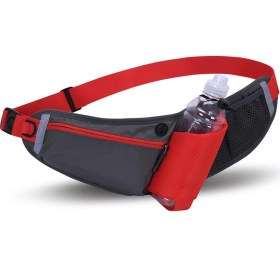 Resim Dofolink Kırmızı Spor Koşu Bel Çantası, Su Flaslı Multifonksiyonel, Su Geçirmez, Akıllı Telefon İçin, Maraton Ve Fitness İçin Kırmızı 