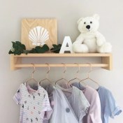 Resim Emta 60 cm Yuvarlak Çıtalı Montessori Askılık Raf 