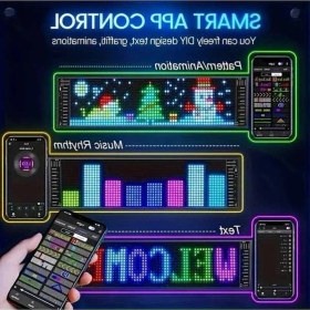 Resim Trendooze Turcoshop11 Usb Bağlantılı Akıllı Led Işık 2.76x6.69in Renk Ekran Ev Dekorasyonu 