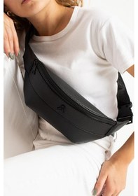 Resim Baginn Kadın Bel Çantası Freebag Suni Deri Göğüs Çantası Fonksiyonel Kullanım 25 12 Cm Siyah 