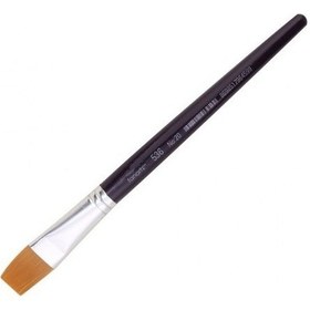 Resim Fanart Academy Seri 536C Sentetik Kıl Yassı Fırça (Renkli Sap) No:20 