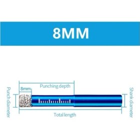 Resim 8mm 6mm 8mm 10MM 12MM 14MM 16MM Elmas Kaplamalı Matkap Ucu Kiremit Mermer Cam Seramik Delik Testere Kuru Matkap Elmas Karot Ucu Yemek Sondaj (Yurt Dışından) 