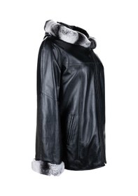 Resim Tamer Tanca Kadın Hakiki Deri Siyah Deri Mont 1000 030 Byn Derımont Sk24/25 Sıyah Zıg Siyah 