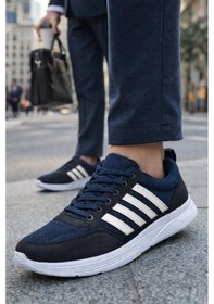 Resim Ghattix Yeni Sezon Erkek Sneaker Ayakkabı Lacivert Beyaz Lacivert - Beyaz 