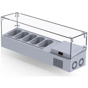 Resim Iceinox Set Üstü Saladbar Cam Kapak Gn 1/4-150: 5 Adet 