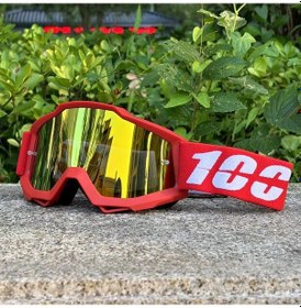 Resim Yüksek Kalite 100'lü Motosiklet Gözlükleri Motokros Yarışı Gözlükleri Black 