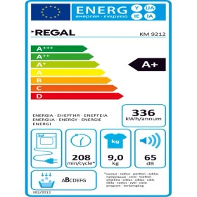 Resim Regal KM 9212 Y E enerji 9 kg Isı Pompalı Kurutma Makinesi 