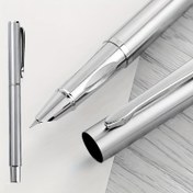 Resim 0.38mm Kavisli Uçlu Lüks Metal Kalem Sanat Pratiği İmza Malzemeleri Ofis Kırtasiye 