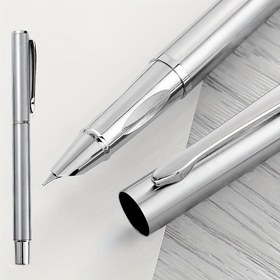 Resim 0.38mm Kavisli Uçlu Lüks Metal Kalem Sanat Pratiği İmza Malzemeleri Ofis Kırtasiye 